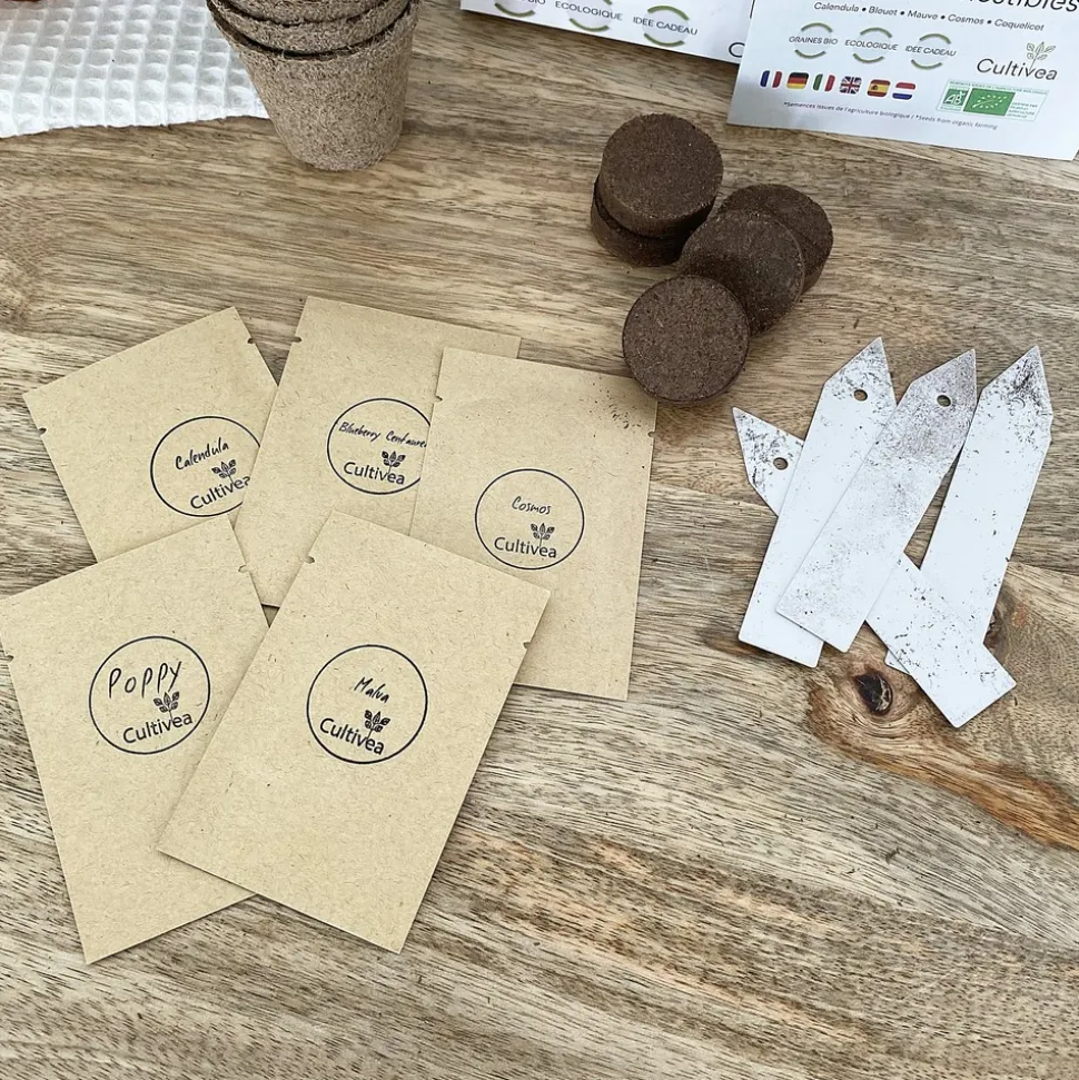 MES COURSES EN VRAC - Coffret : je fais pousser mes fleurs comestibles bio