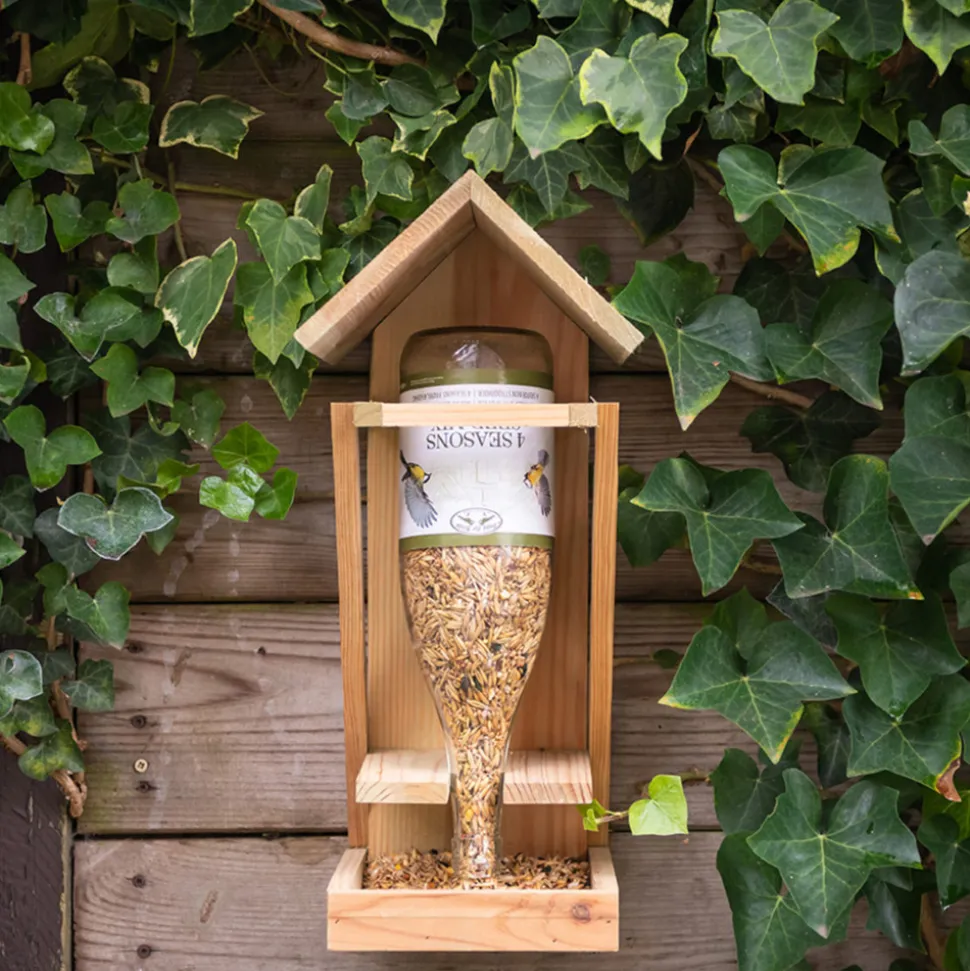 MES COURSES EN VRAC - Kit mangeoire bouteille de vin + graines