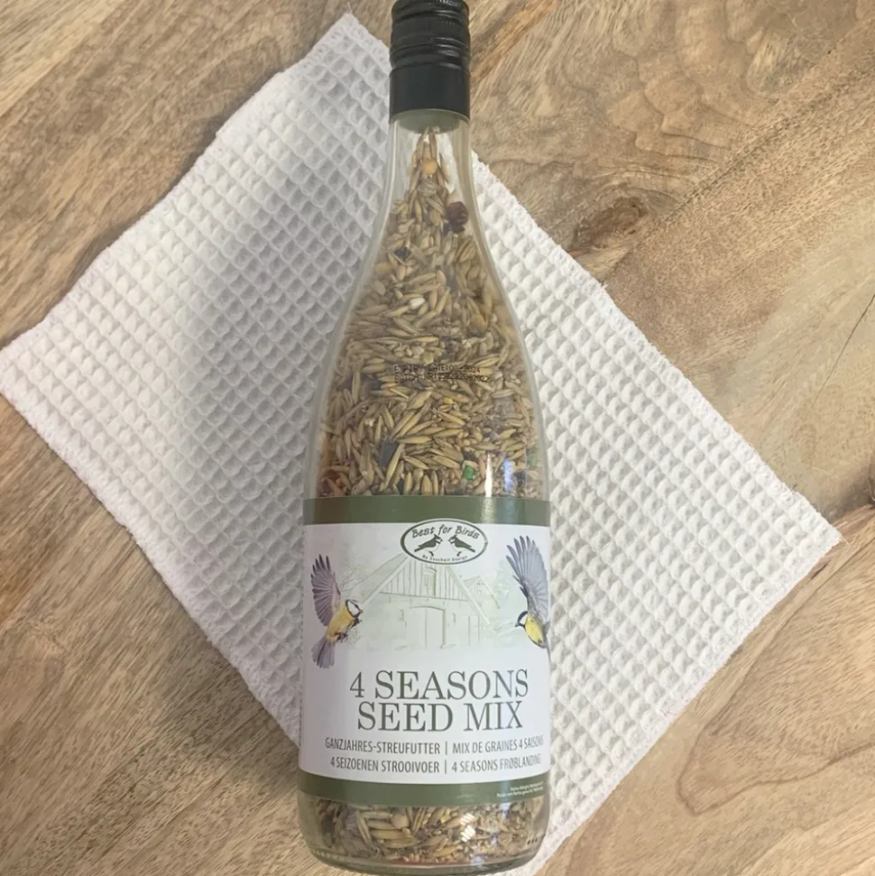 MES COURSES EN VRAC - Kit mangeoire bouteille de vin + graines