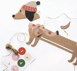 MES COURSES EN VRAC - Kit pour faire son propre calendrier de l'avent en kraft - motif chien