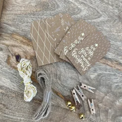 MES COURSES EN VRAC - Kit d'emballage cadeaux (étiquettes, stickers, décorations, cordelettes) de no ël