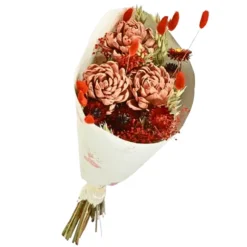 NATURALYS - Bouquet de fleurs séchées orange 50 cm