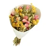 NATURALYS - Bouquet de fleurs séchées : Prestige, coloris jaune/rose - H.50cm