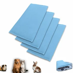 NEO SOLVO - Lot de 4 - tapis pour cochon d'inde et lapin en polaire 105 x 70 cm - polaire absorbant, lavable en machine, economique