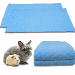 NEO SOLVO - Lot de 2 - tapis qui remplace la litière pour cochon d'inde et lapin - absorbant, imperméable, passe en machine 70 x 35 cm