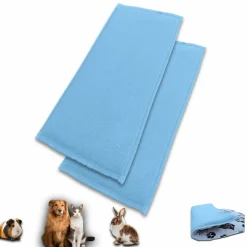 NEO SOLVO - Lot de 2 - tapis pour cochon d'inde et lapin en polaire 120 x 60 cm - polaire absorbant, lavable en machine, economique