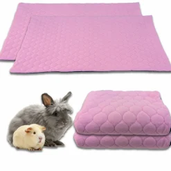NEO SOLVO - Lot de 2 - tapis qui remplace la litière pour cochon d'inde et lapin - absorbant, imperméable, passe en machine 105 x 105 cm