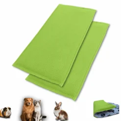NEO SOLVO - Lot de 2 - tapis pour cochon d'inde et lapin en polaire 105 x 70 cm - polaire absorbant, lavable en machine, economique