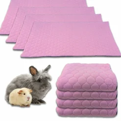 NEO SOLVO - Lot de 4 - tapis qui remplace la litière pour cochon d'inde et lapin - absorbant, imperméable, passe en machine 105 x 105 cm