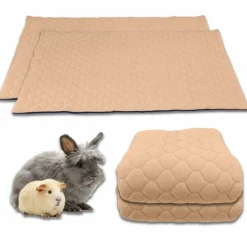NEO SOLVO - Lot de 2 - tapis qui remplace la litière pour cochon d'inde et lapin - absorbant, imperméable, passe en machine 120 x 60 cm