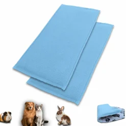 NEO SOLVO - Lot de 2 - tapis pour cochon d'inde et lapin en polaire 105 x 70 cm - polaire absorbant, lavable en machine, economique