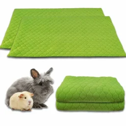 NEO SOLVO - Lot de 2 - tapis qui remplace la litière pour cochon d'inde et lapin - absorbant, imperméable, passe en machine 120 x 60 cm