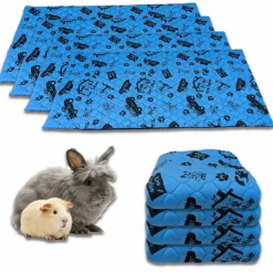 NEO SOLVO - Lot de 4 - tapis qui remplace la litière pour cochon d'inde et lapin - absorbant, imperméable, passe en machine 60 x 50 cm