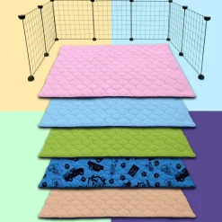 NEO SOLVO - Lot de 4 - tapis qui remplace la litière pour cochon d'inde et lapin - absorbant, imperméable, passe en machine 60 x 50 cm