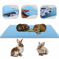 NEO SOLVO - Tapis pour cochon d'inde et lapin en polaire - 70 x 35 cm - polaire absorbant, lavable en machine, economique et ecologique