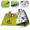NEO SOLVO - Tapis pour cochon d'inde et lapin en polaire - 120 x 60 cm - polaire absorbant, lavable en machine, economique et ecologique