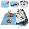 NEO SOLVO - Tapis pour cochon d'inde et lapin en polaire - 120 x 60 cm - polaire absorbant, lavable en machine, economique et ecologique