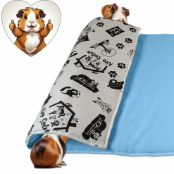 NEO SOLVO - Tapis pour cochon d'inde et lapin en polaire - 70 x 35 cm - polaire absorbant, lavable en machine, economique et ecologique