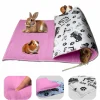 NEO SOLVO - Tapis pour cochon d'inde et lapin en polaire - 105 x 70 cm - polaire absorbant, lavable en machine, economique et ecologique