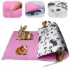 NEO SOLVO - Tapis pour cochon d'inde et lapin en polaire - 120 x 60 cm - polaire absorbant, lavable en machine, economique et ecologique