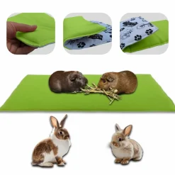 NEO SOLVO - Tapis pour cochon d'inde et lapin en polaire - 70 x 35 cm - polaire absorbant, lavable en machine, economique et ecologique