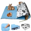 NEO SOLVO - Tapis pour cochon d'inde et lapin en polaire - 105 x 70 cm - polaire absorbant, lavable en machine, economique et ecologique