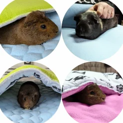 NEO SOLVO - Tapis pour cochon d'inde et lapin en polaire - 105 x 70 cm - polaire absorbant, lavable en machine, economique et ecologique