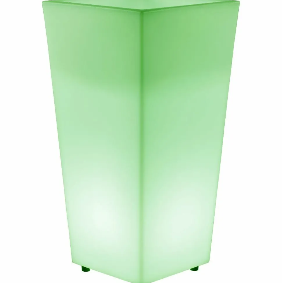 NEW GARDEN - Pot lumineux melisa 30 smarttech, recharge solaire ou usb, avec télécommande