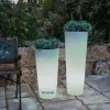 NEW GARDEN - Pot lumineux solaire ficus 60 smarttech, recharge solaire ou usb, avec telecommande