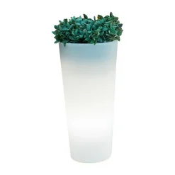 NEW GARDEN - Pot lumineux solaire ficus 60 smarttech, recharge solaire ou usb, avec telecommande