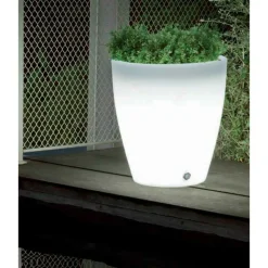 NEW GARDEN - Pot lumineux violeta 40 smarttech, recharge solaire ou usb, avec telecommande