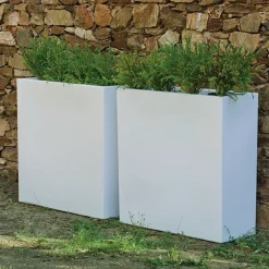 NEWGARDEN - Bac à fleurs junco 80 80x32x80cm - blanc