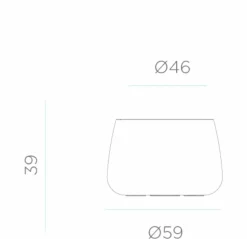 NEWGARDEN - Pot de fleurs camelia 60 ø59x39cm - anthracite