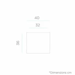 NEWGARDEN - Pot de fleurs narciso 40 avec lumière 40x40x36cm