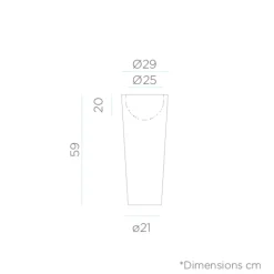 NEWGARDEN - Pot lumineux ficus 60 lumière blanche froide par câble ø29x59cm