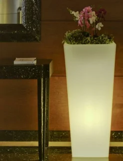 NEWGARDEN - Pot lumineux melisa 40 lumière blanche froide par câble 40x40x90cm