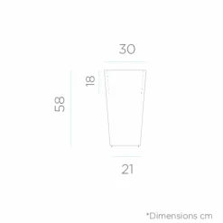 NEWGARDEN - Pot lumineux melisa 30 lumière blanche froide par câble 30x30x58cm