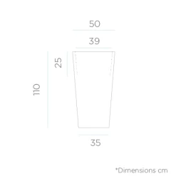 NEWGARDEN - Pot lumineux melisa 50 lumière blanche froide par câble 50x50x110cm