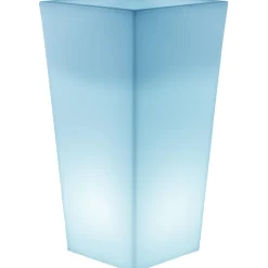 NEWGARDEN - Pot lumineux melisa 50 solaire+batterie rechargeable led rgb avec télécommande 50x50x110cm