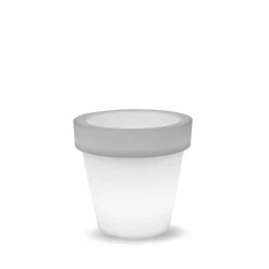 NEWGARDEN - Pot rond lumineux magnolia 60 lumière blanche froide par câble ø57x57cm