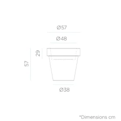 NEWGARDEN - Pot rond lumineux magnolia 60 lumière blanche froide par câble ø57x57cm