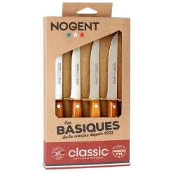 Nogent 3 etoiles coffret de 4 couteaux à steak cerisier des bois - 00097v