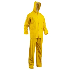 NOTRE SELECTION - Ensemble de pluie veste et pantalon double enduction pvc jaune txl 50212