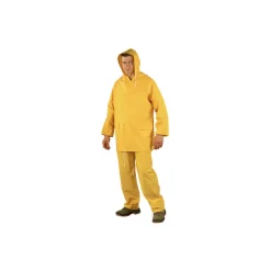 NOTRE SELECTION - Ensemble de pluie veste et pantalon double enduction pvc jaune txl 50212