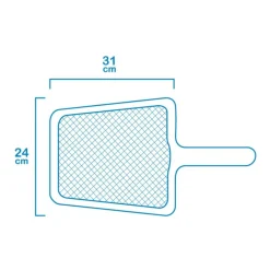 NOTRE SELECTION - Épuisette de surface pour piscine 31x24cm 81000