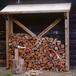 OLG - Bûcher 2 stères, en bois imprégné - L.180cm (hors-tout)