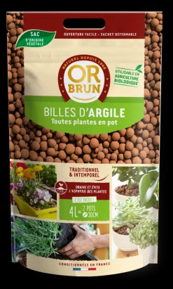 OR BRUN - Obrpcdbilles4 - billes d'argile - favorise le drainage