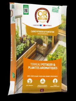 OR BRUN - Or brun obrtaro6u -terreau potager & plantes aromatiques - 6l - croissance rapide