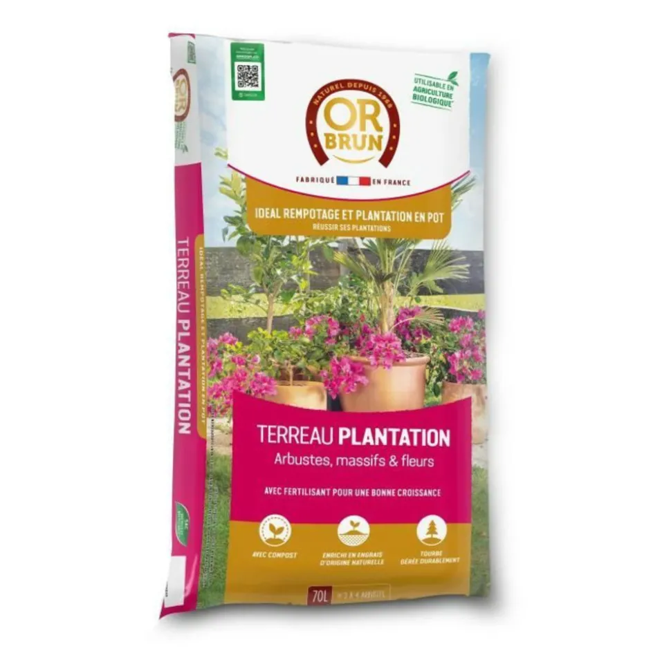OR BRUN - Terreau plantations - or brun - obrtplan70n - 70 l