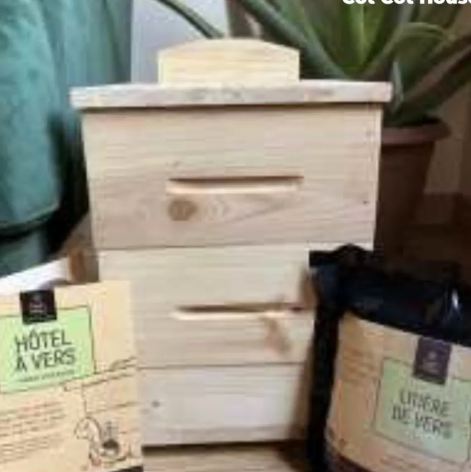 ORGANIC WORMS - Hôtel à vers organic worms grand modèle + litière de vers